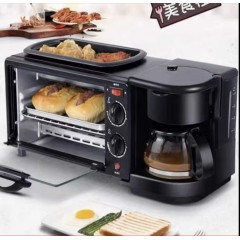 【全新】多功能早餐锅早餐机三合一自动多功能煮咖啡热牛奶迷你小型电烤箱面包机